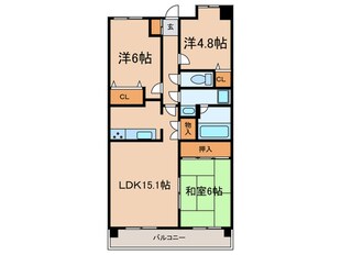 宝塚清荒神ヒルズ（511）の物件間取画像